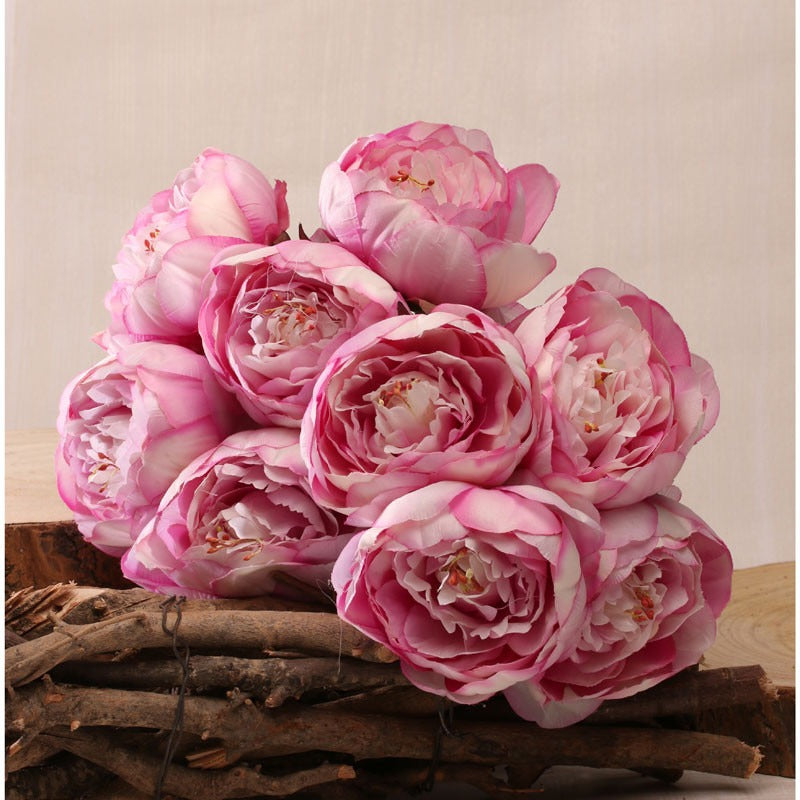 View Peony Bunch Light Fuschia 40cm information