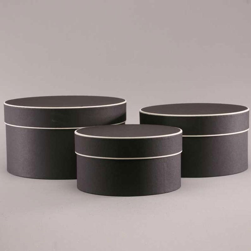 View Black Round Hat Boxes Set of 3 information