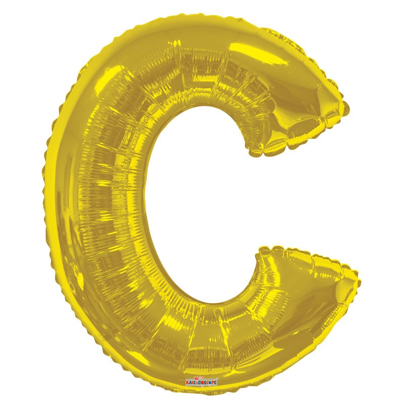View 34 inch Gold Letter C Balloon information