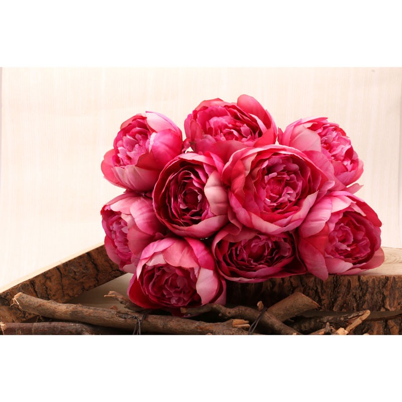 View Peony Bunch Dark Pink 40cm information