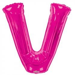 View 34 inch Letter Balloon V Pink information