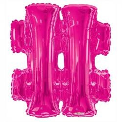 View 34 inch Letter Balloon Hashtag Pink information