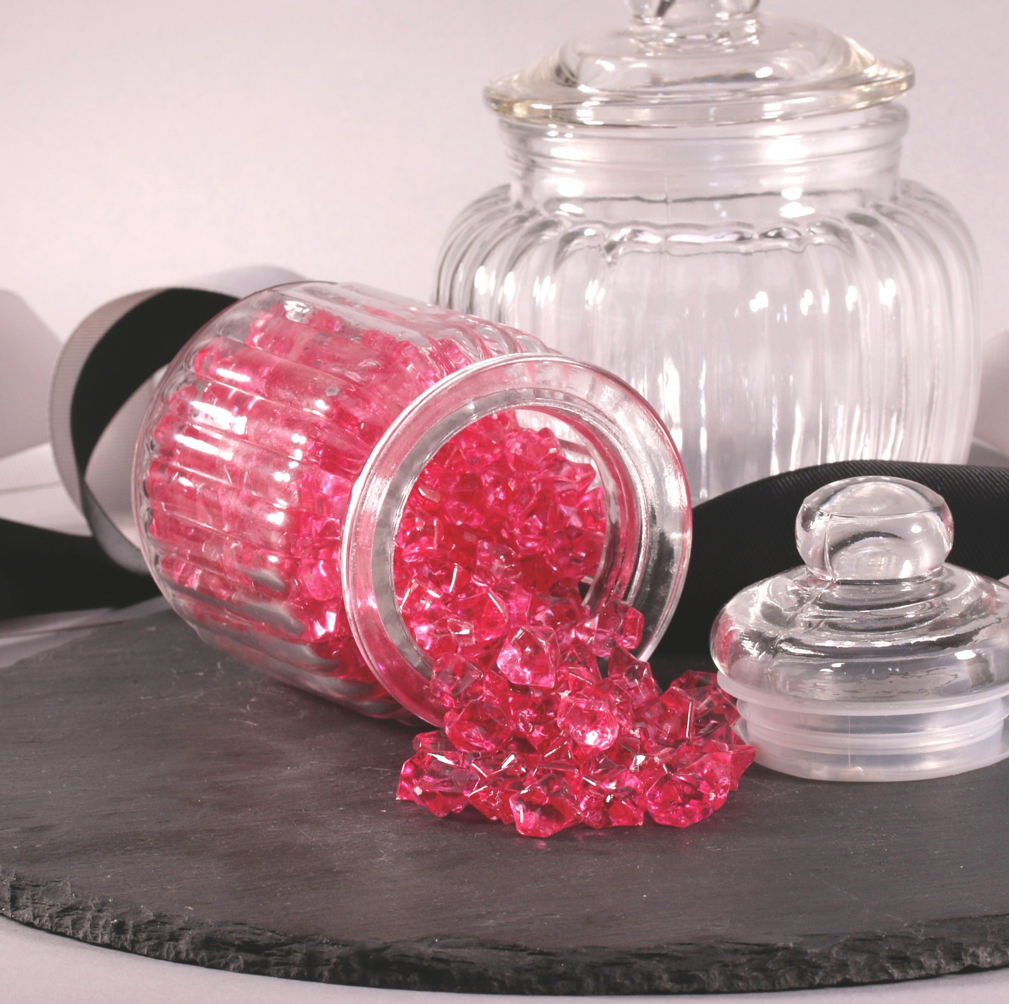 View 280 Gram Jar of Cerise Small Crystal Stones information
