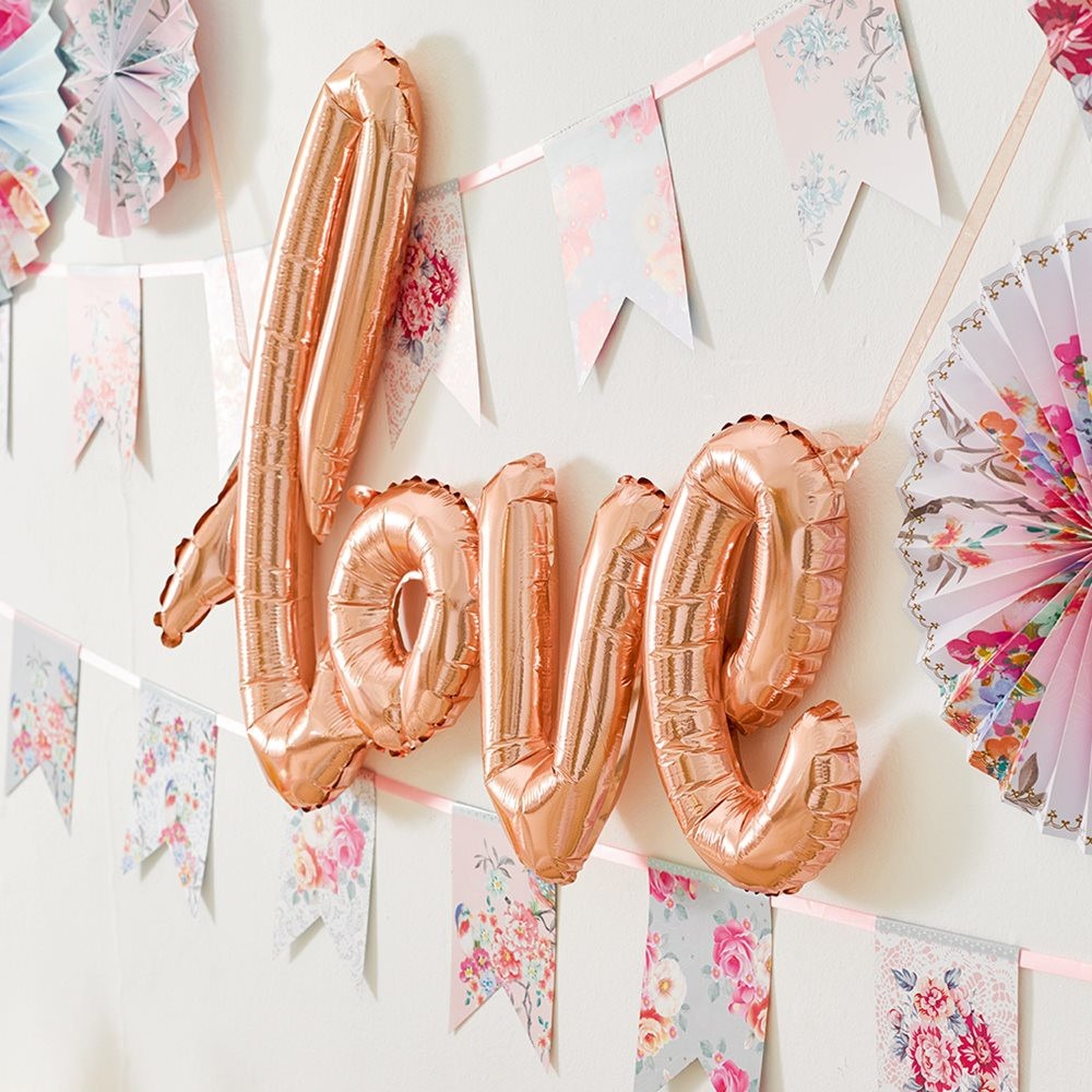 View Truly Romantic Rose Gold Love Balloon information