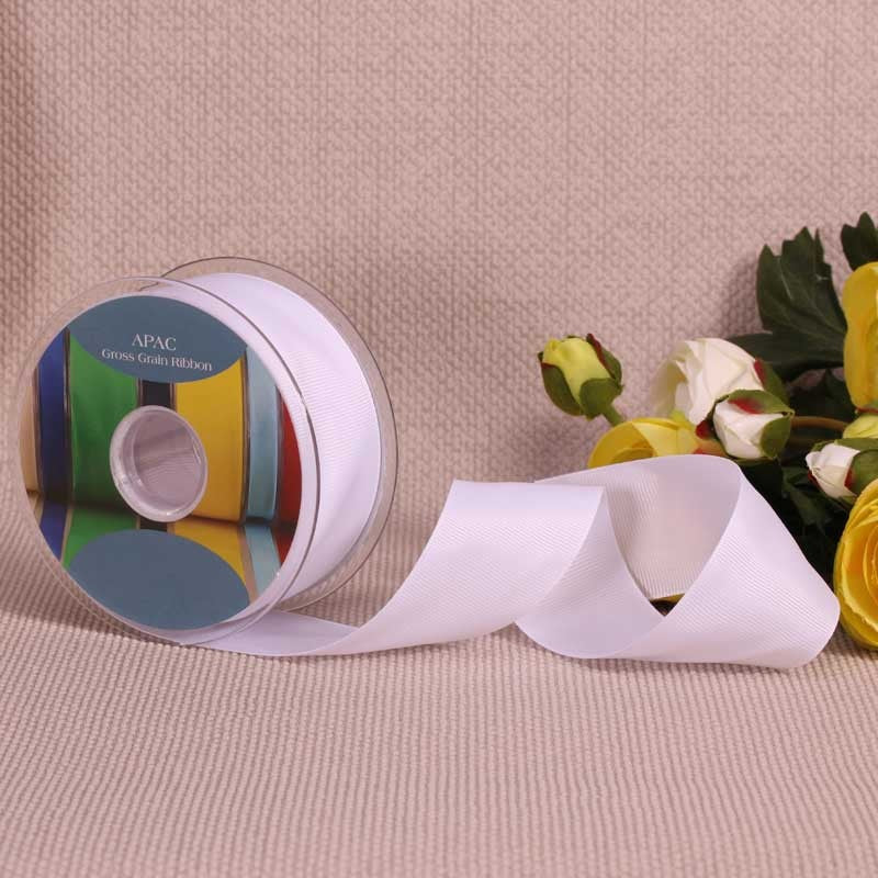 View White Grosgrain Ribbon 38mm x 20m information