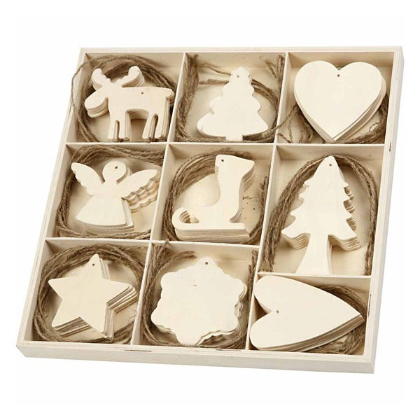 View Wooden Blank Xmas Craft shapes 72 pc pk information
