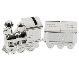 View Silver Plated Train Money Box with carriage for First ToothCurl information