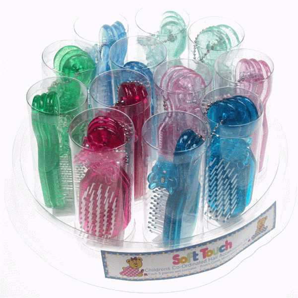 View 12x Girls 5 pce hair accessory set by Soft Touch information