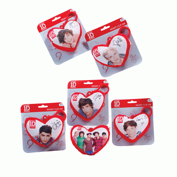 View One Direction plush heart bag clip information