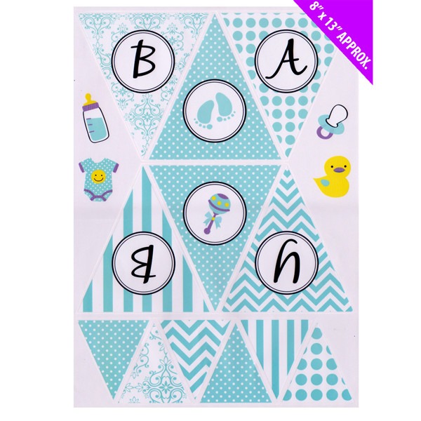 View Its A Boy Baby Sticker Bunting Baby Shower Decorations information