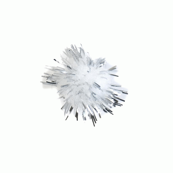 View Christmas Glitter Silver Pom Poms information