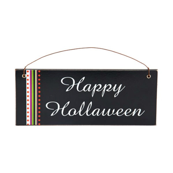 View 6 Designs Halloween MDF Black Wall Plaque information