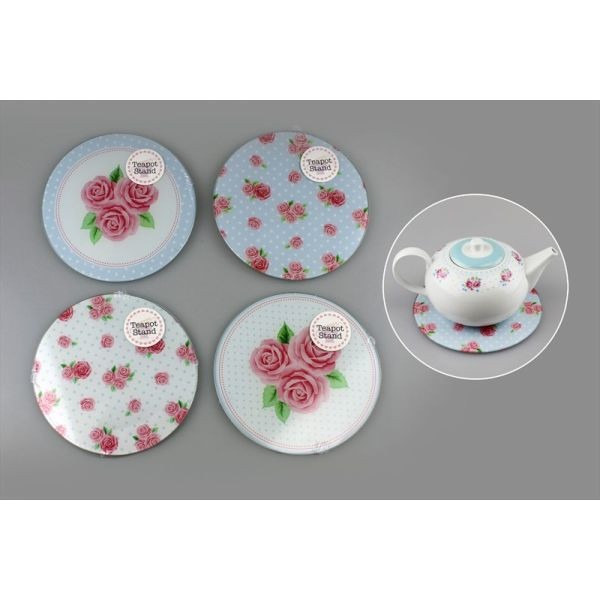 View Afternoon Tea Trivet teapot Stand 20cm 4 Designs information