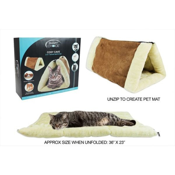 View 2 In 1 Cat Tunnel Bed Cave And Mat Fleece Mat information