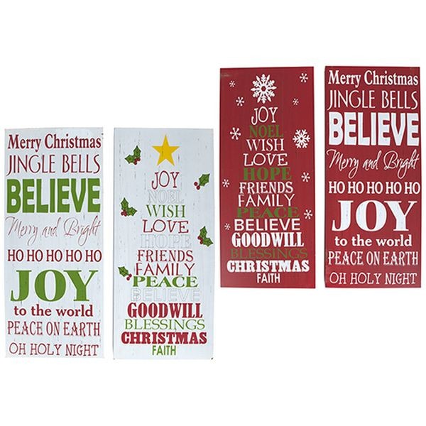 View 28 X 635cm Christmas Plaques 2 Assorted information