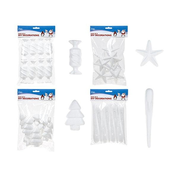 View Pack Of 8 Polyfoam Diy Xmas Decorations information