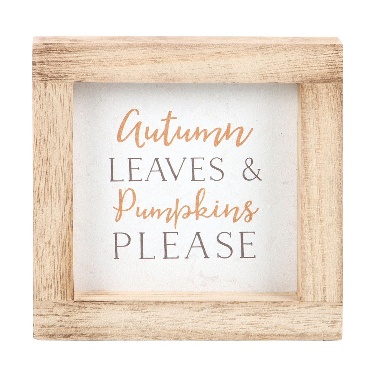 View Autumn Leaves Pumpkins Please Wooden Frame Sign information