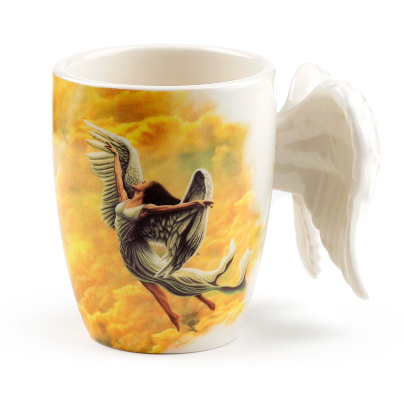 View Novelty Ceramic Angel Wings Mug with Decal information