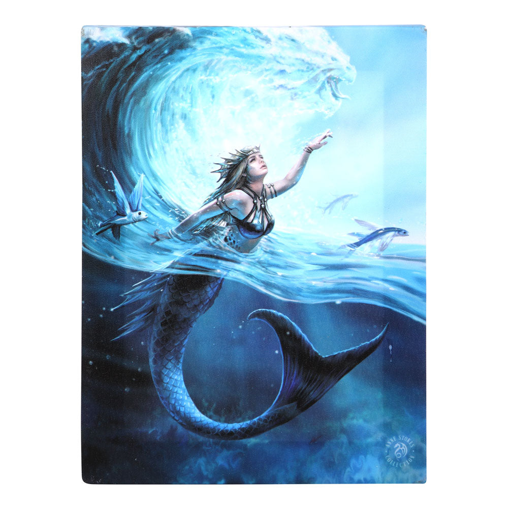 View 19x25cm Water Element Sorceress Canvas Plaque by Anne Stokes information