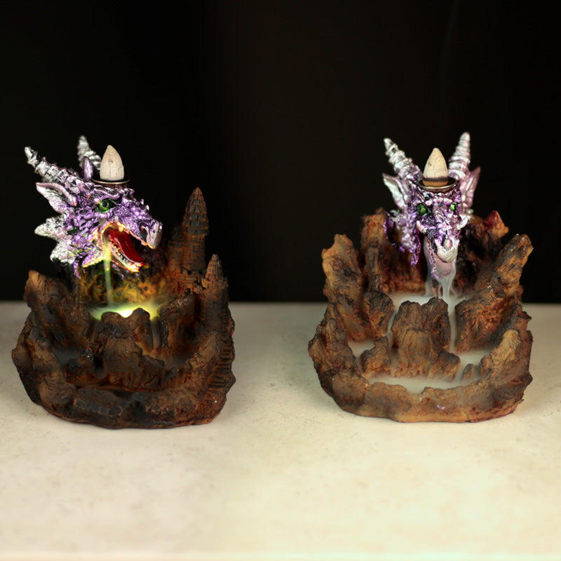 View Fantasy LED Backflow Incense Burner Purple Dragon information