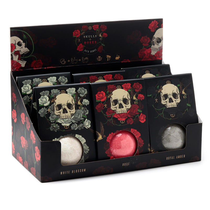 View Handmade Bath Bomb in Gift Box Skulls and Roses information