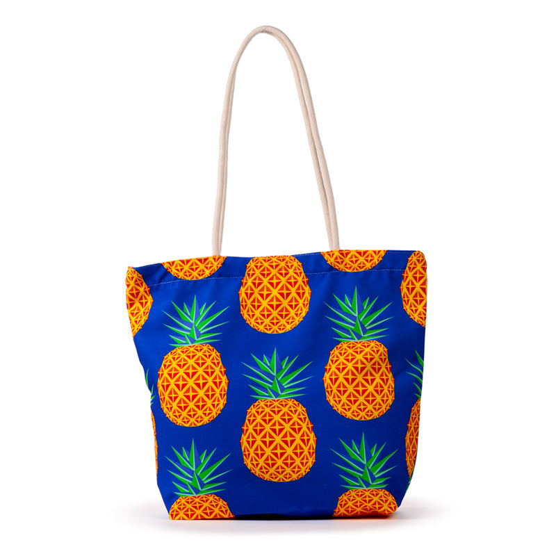 View Canvas Beach Bag Pineapple Print information