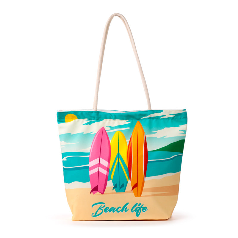 View Canvas Beach Bag Beach Life Surf information