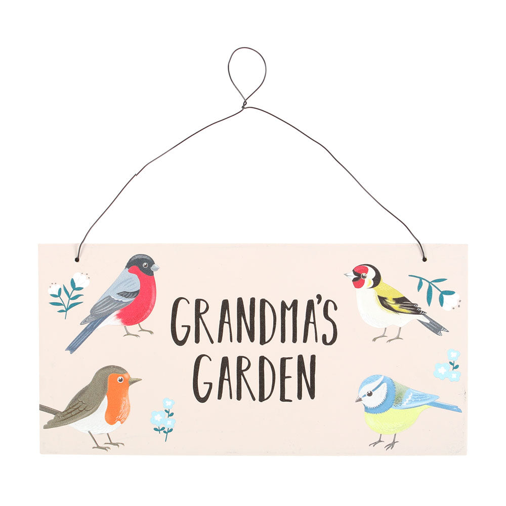 View Grandmas Garden British Garden Birds Sign information