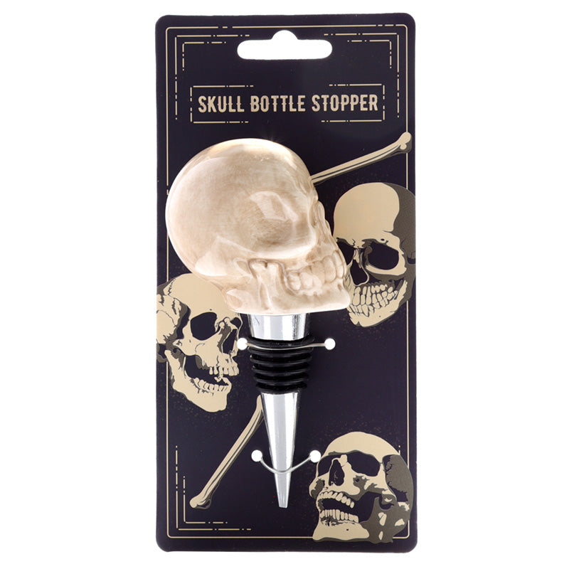 View Novelty Ceramic Bottle Stopper Skull information