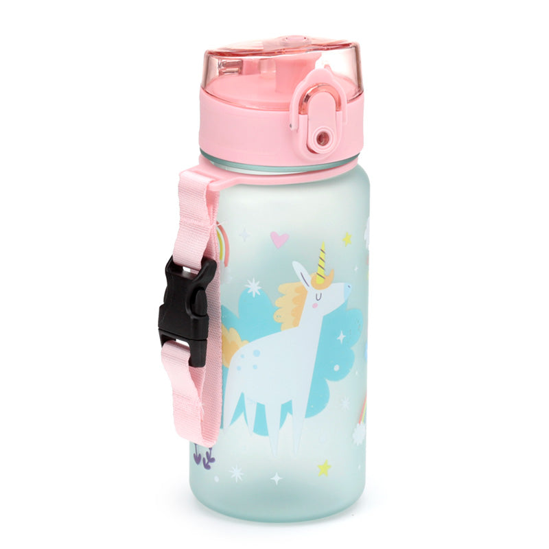 View 350ml Shatterproof Pop Top Childrens Water Bottle Unicorn Magic information