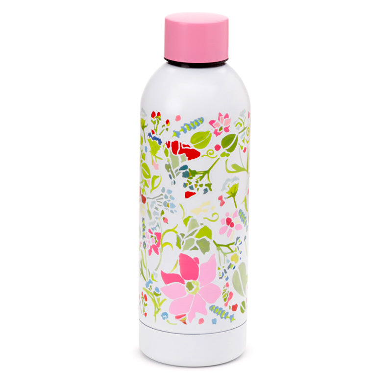 View Reusable Stainless Steel Insulated Drinks Bottle 530ml Julie Dodsworth Pink Botanical information