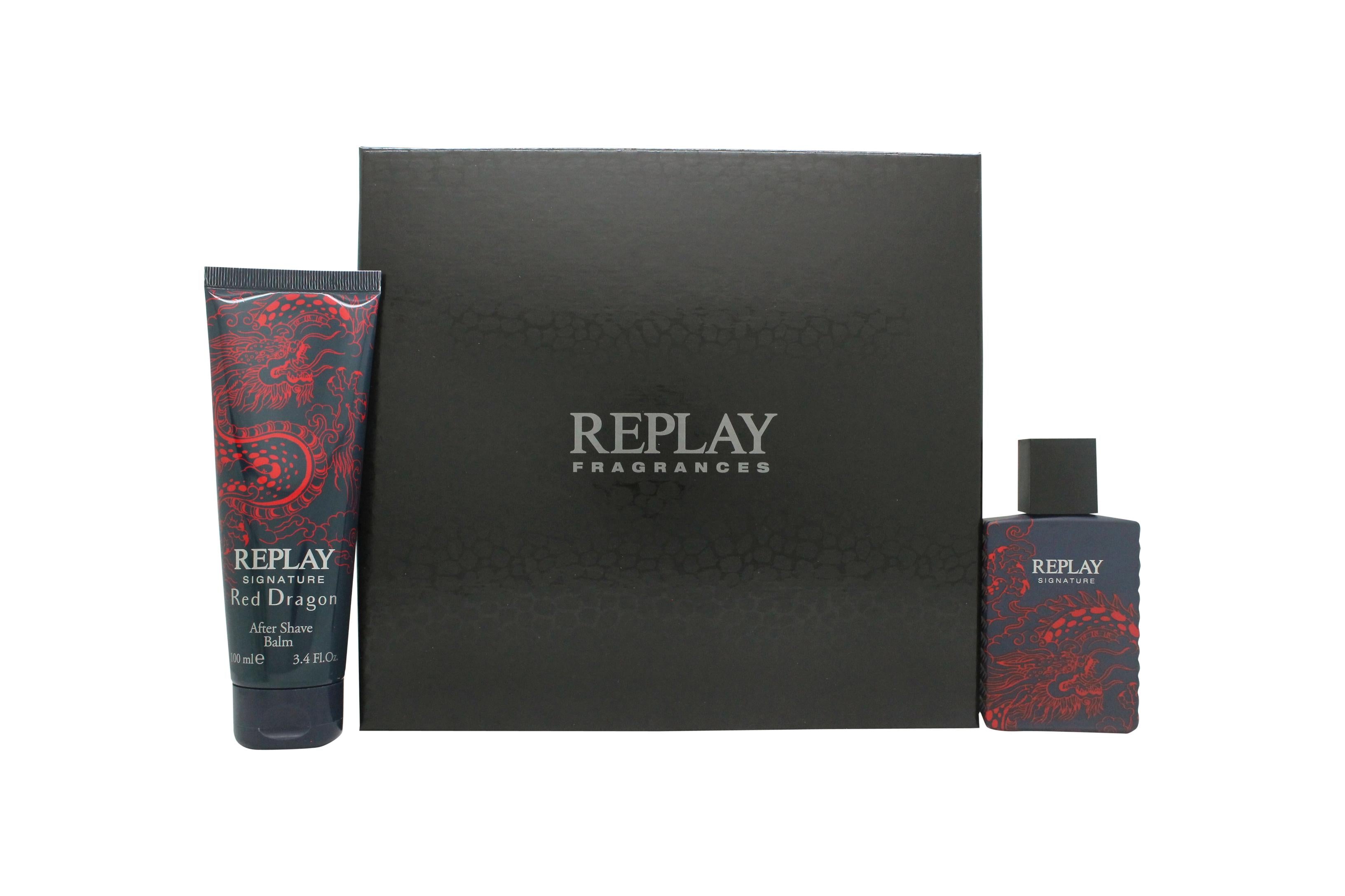 View Replay Signature Red Dragon Gift Set 50ml EDT 100ml Aftershave information