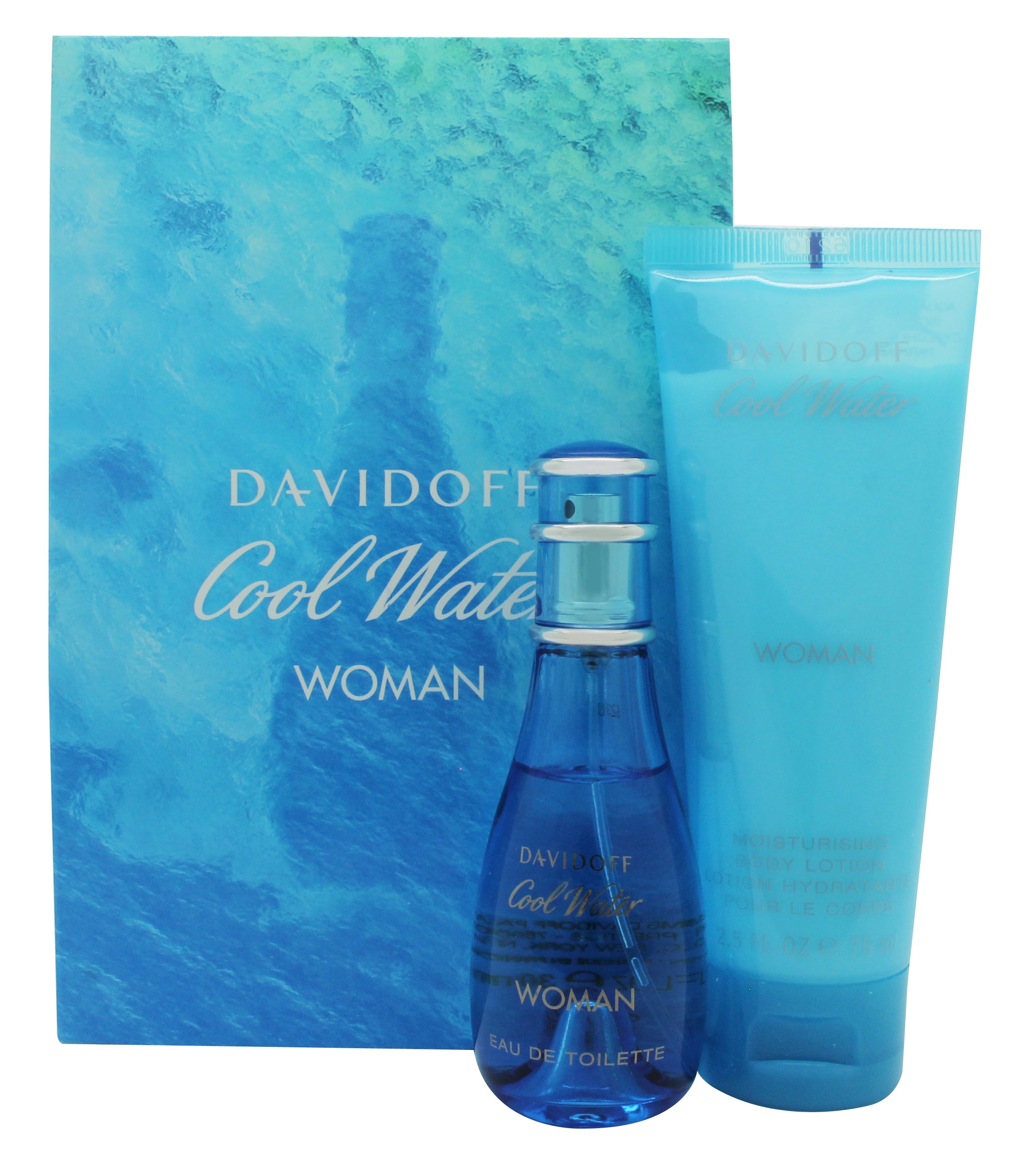 View Davidoff Cool Water Woman Gift Set 30ml EDT 75ml Body Lotion information