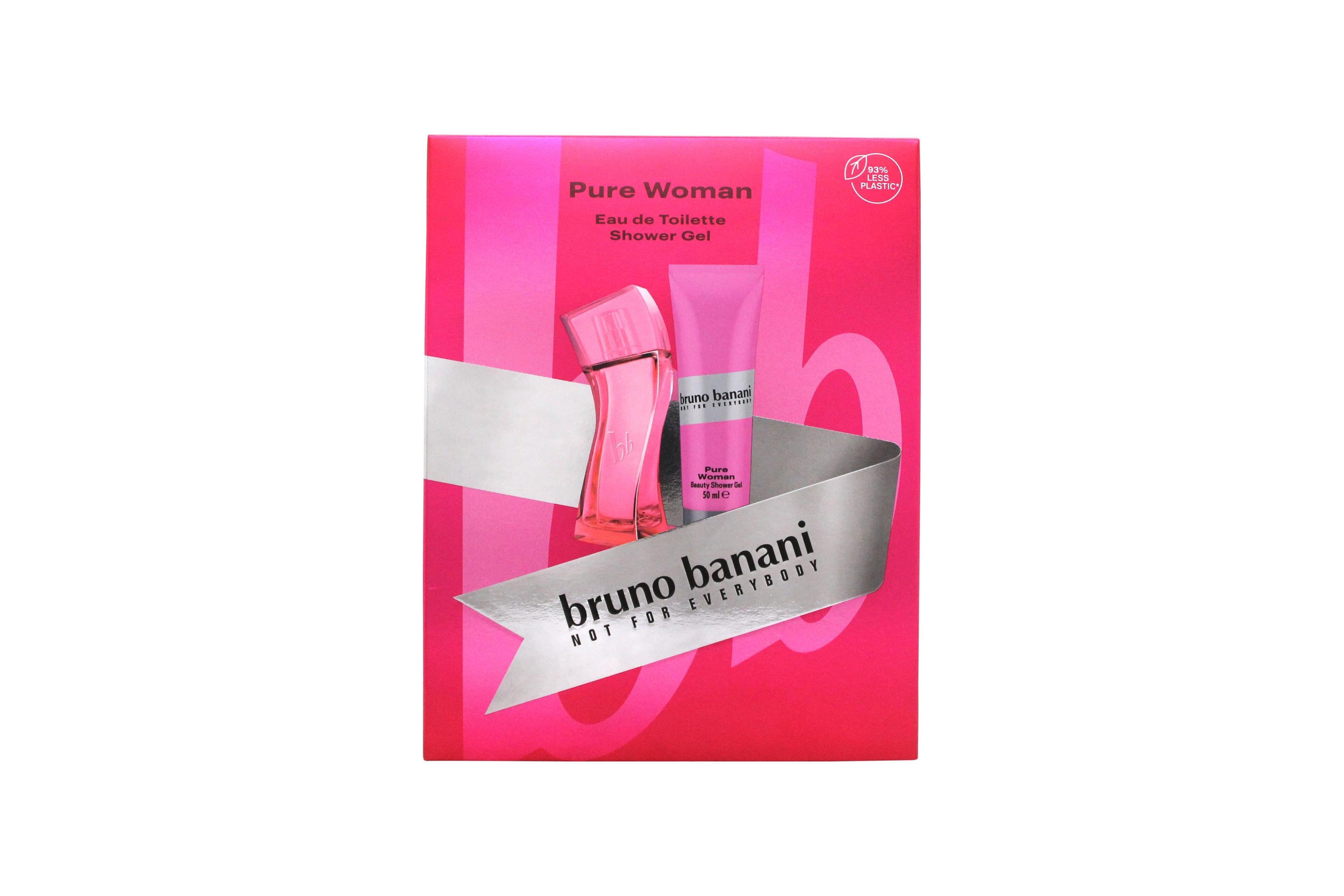 View Bruno Banani Pure Woman Gift Set 30ml EDT 50ml Shower Gel information