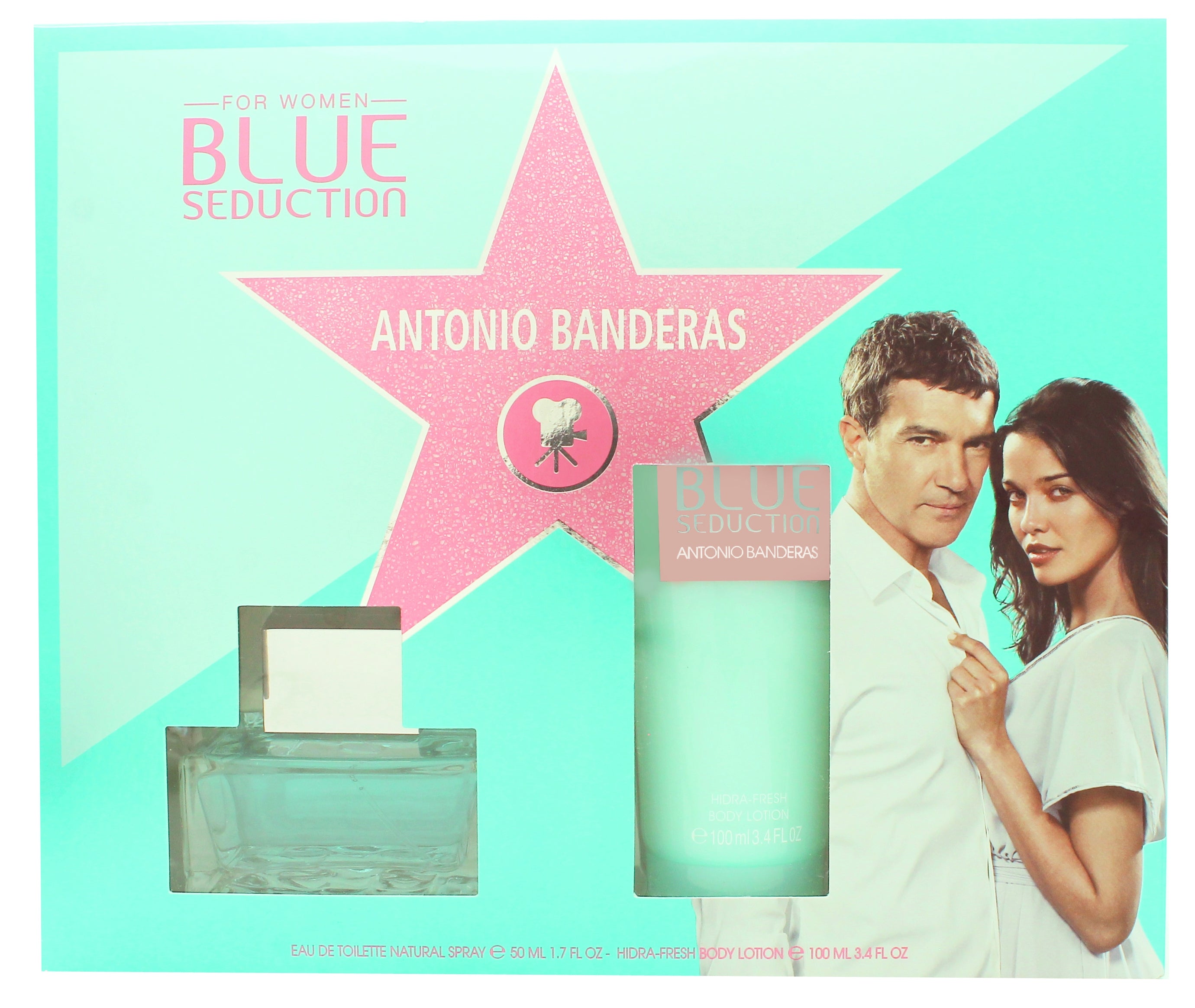 View Antonio Banderas Blue Seduction for Women Gift Set 50ml EDT 100ml Body Lotion information