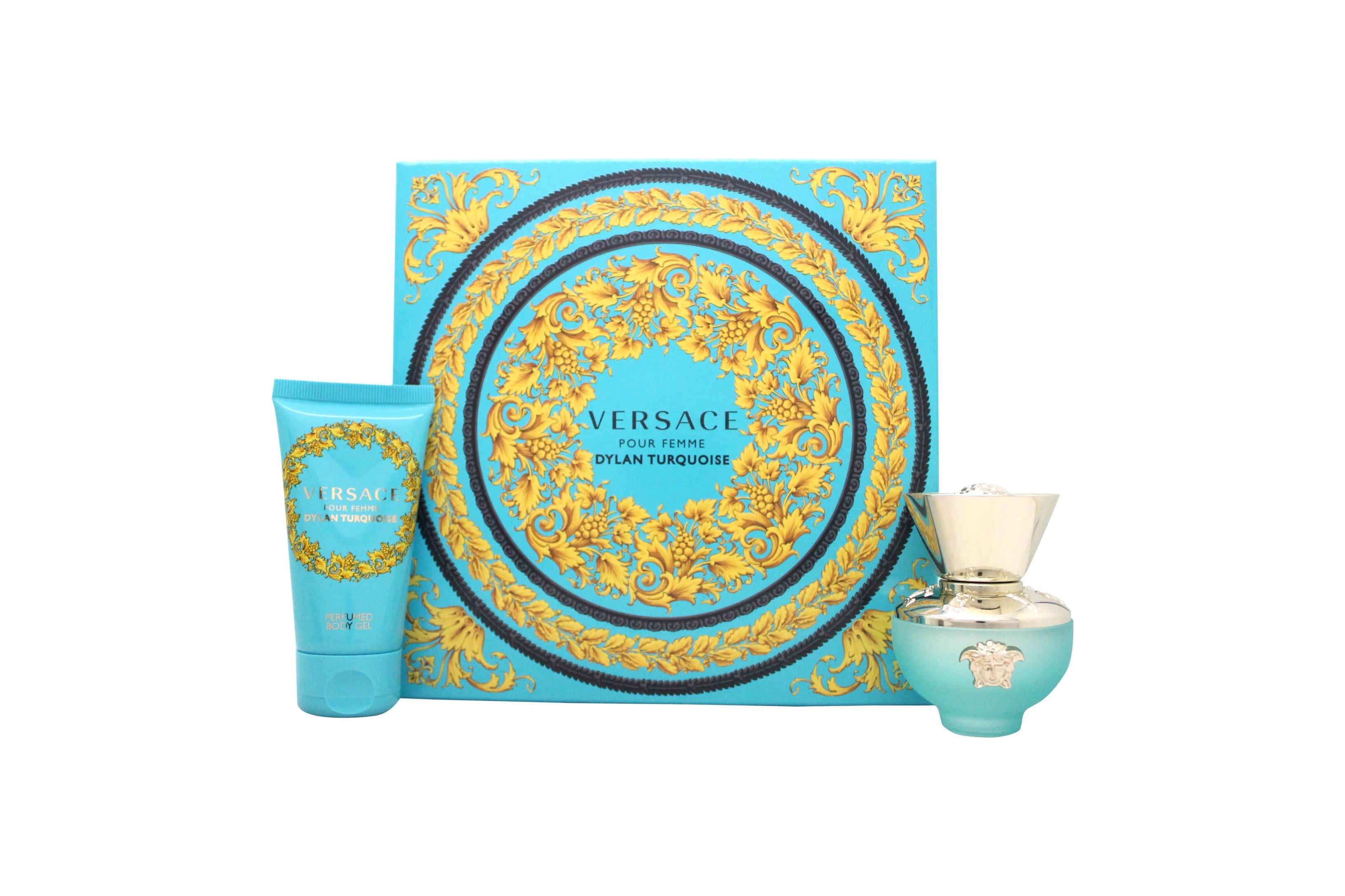 View Versace Pour Femme Dylan Turquoise Gift Set 30ml EDT 50ml Perfumed Body Gel information