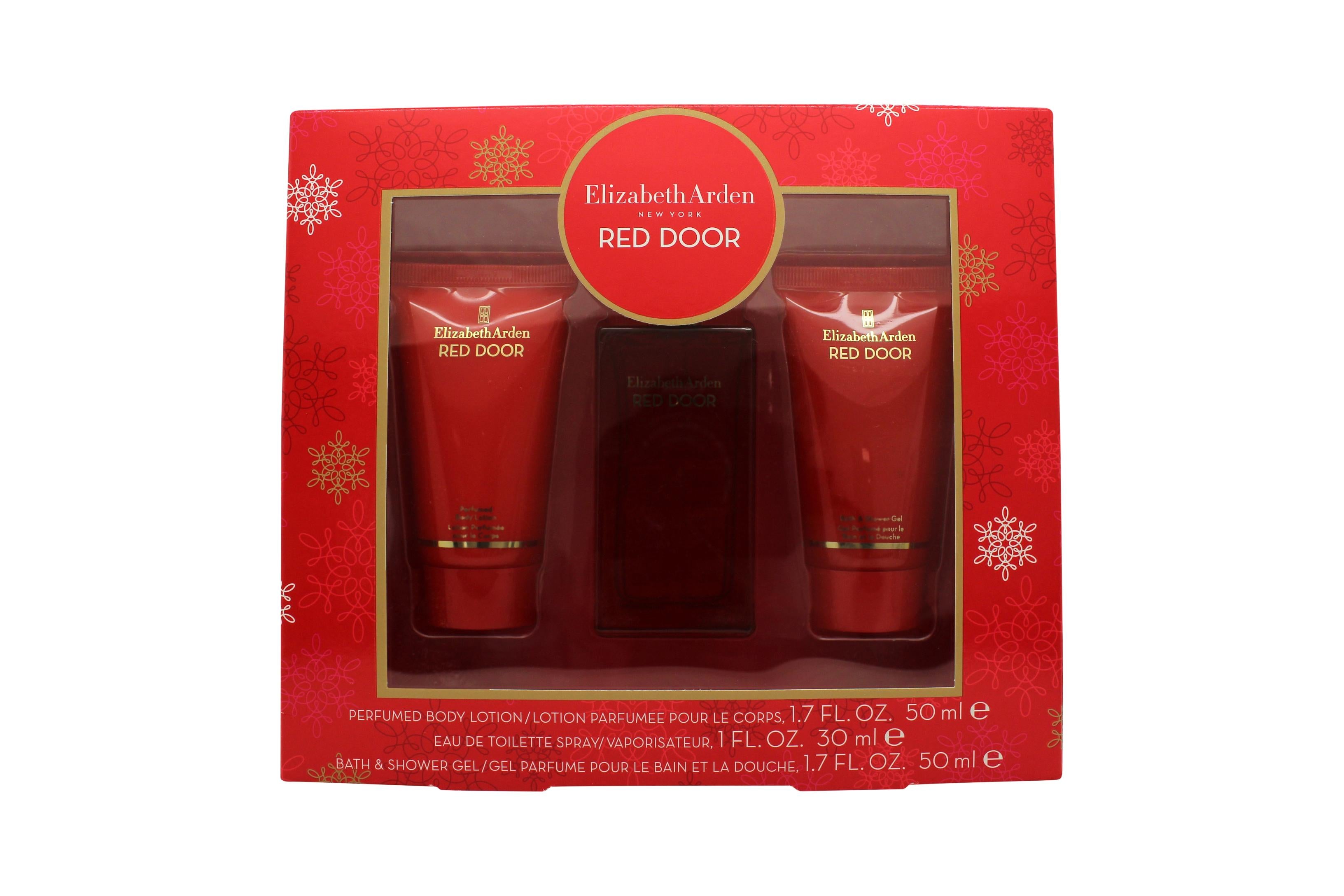 View Elizabeth Arden Red Door Gift Set 30ml EDT 50ml Perfumed Body Lotion 50ml Bath Shower Gel information