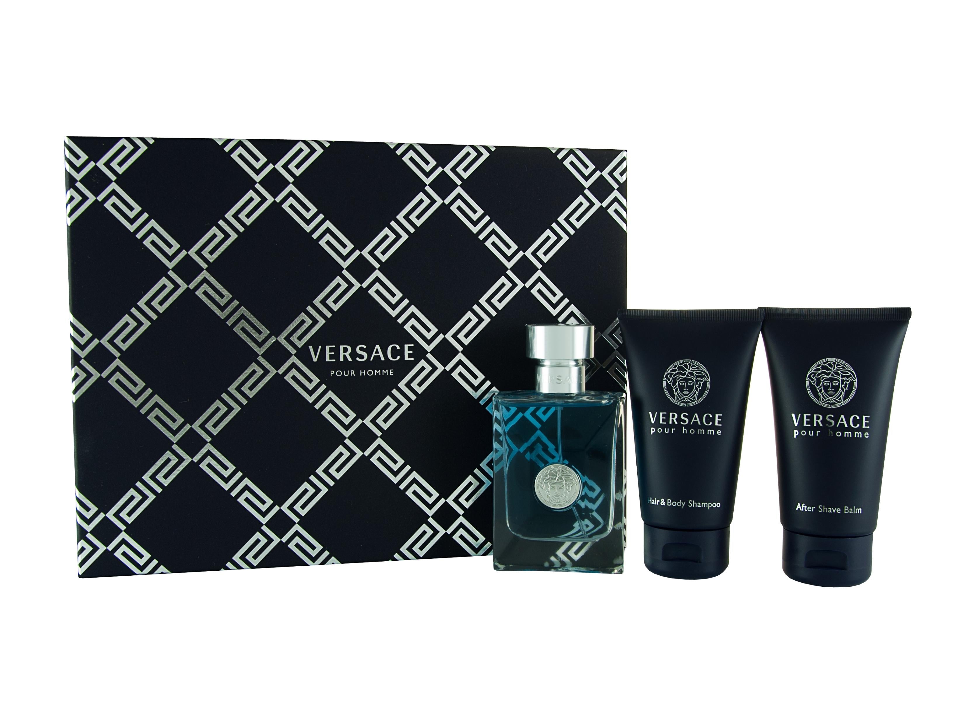 View Versace pour Homme Gift Set 50ml EDT 50ml Shower Gel 50ml Aftershave Balm information