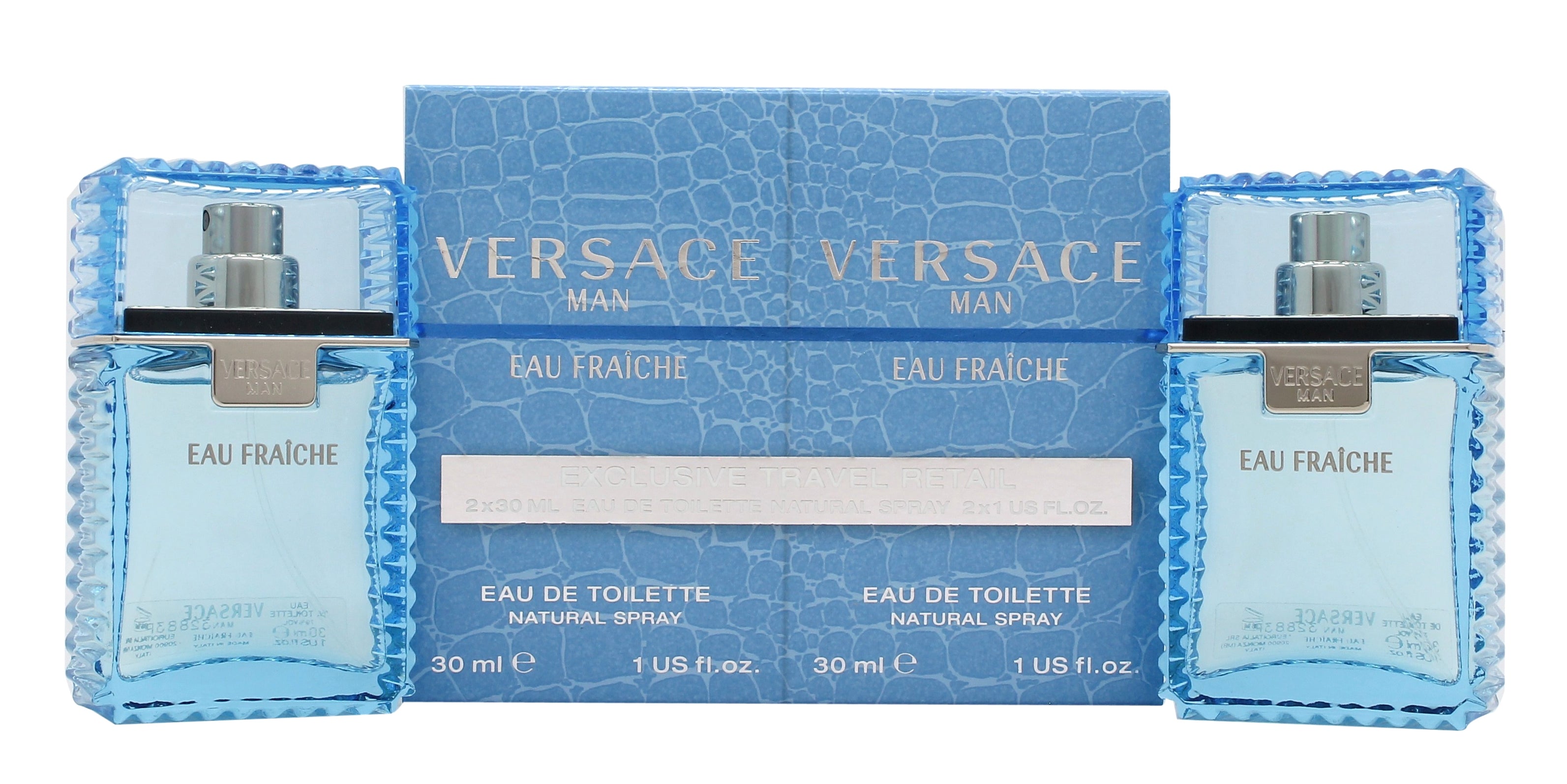 View Versace Man Eau Fraiche Gift Set 2 x 30ml EDT Spray information