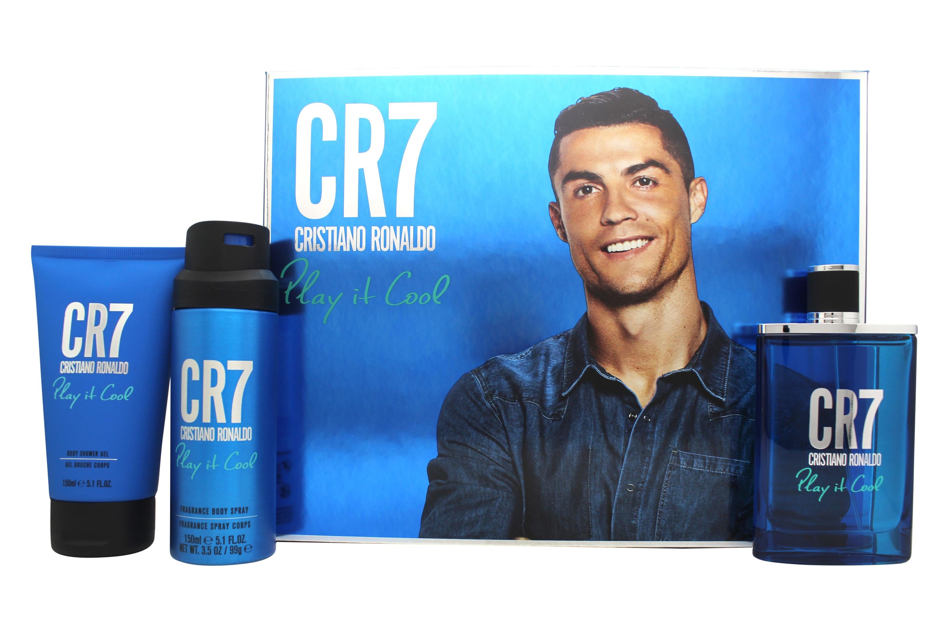 View Cristiano Ronaldo CR7 Play It Cool Gift Set 100ml EDT Spray 150ml Shower Gel 150ml Body Spray information