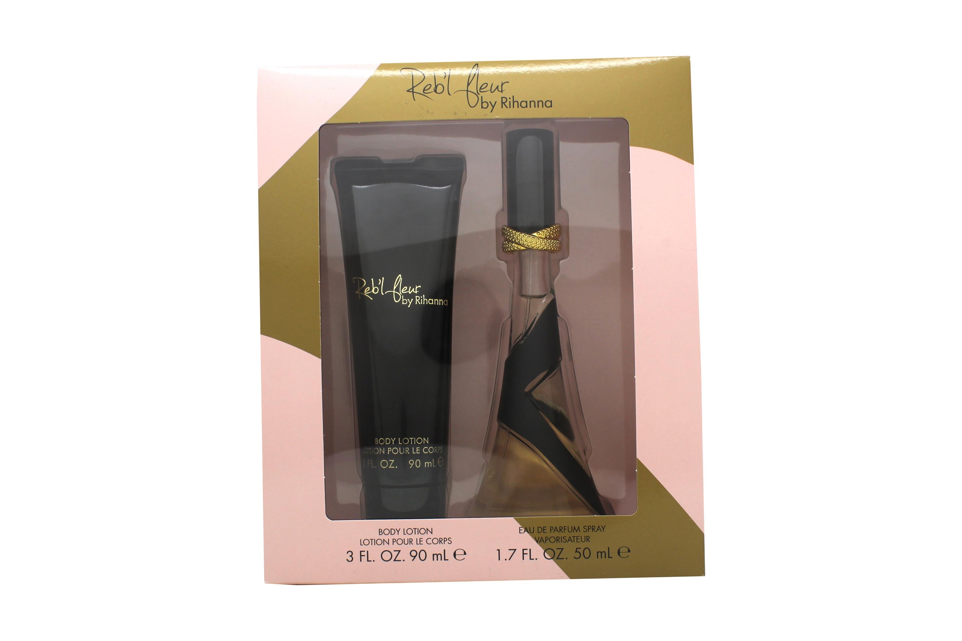 View Rihanna Rebl Fleur Gift Set 50ml Eau De Parfum Spray 90ml Body Lotion information