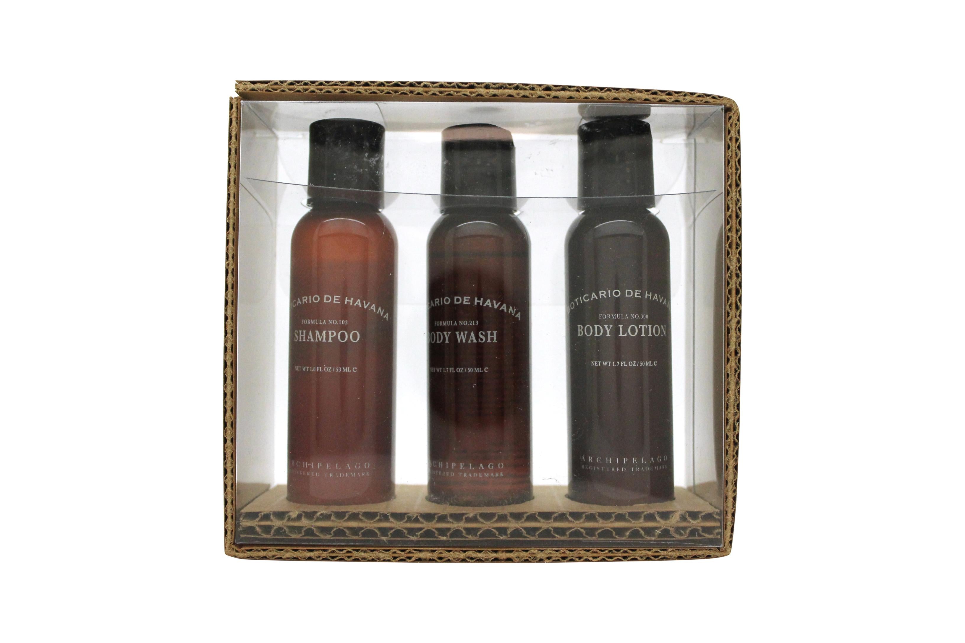 View Archipelago Botanicals Botanico de Havana Gift Set 53ml Shampoo 53ml Body Wash 53ml Body Lotion information