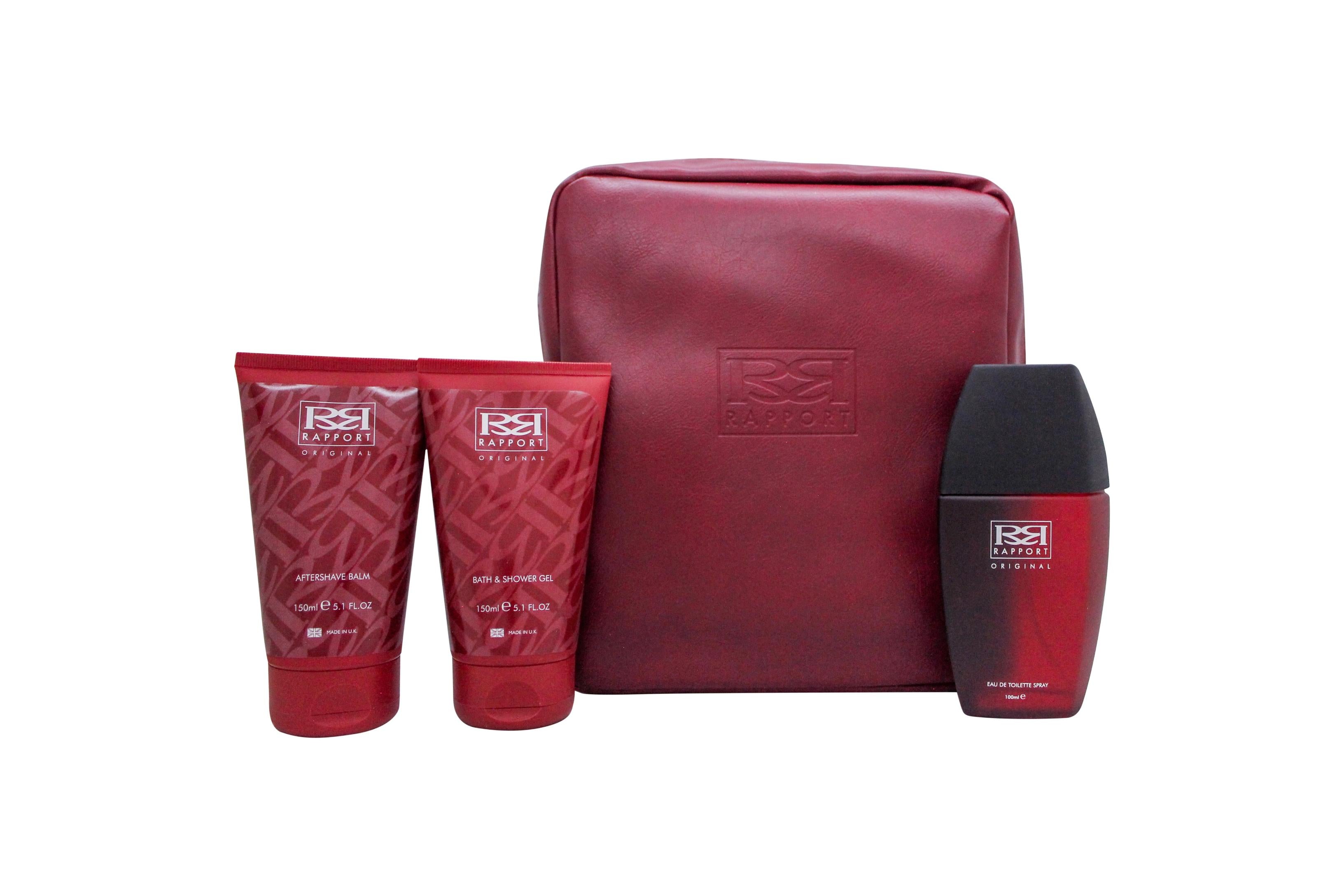 View Dana Rapport Gift Set 100ml EDT 150ml Aftershave Balm 150ml Shower Gel Wash Bag information