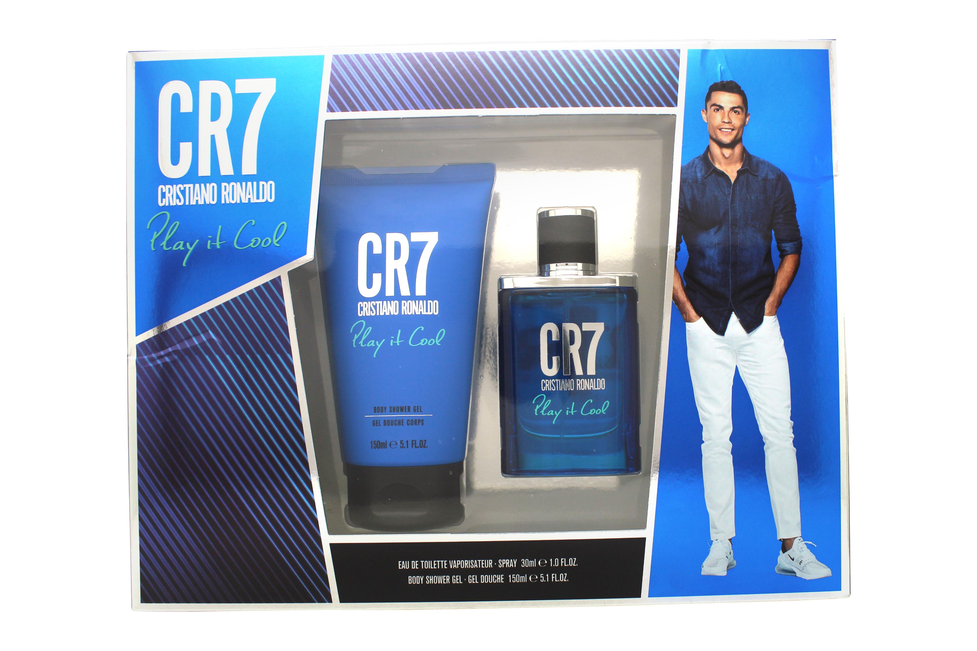 View Cristiano Ronaldo CR7 Play It Cool Gift Set 30ml EDT Spray 150ml Shower Gel information