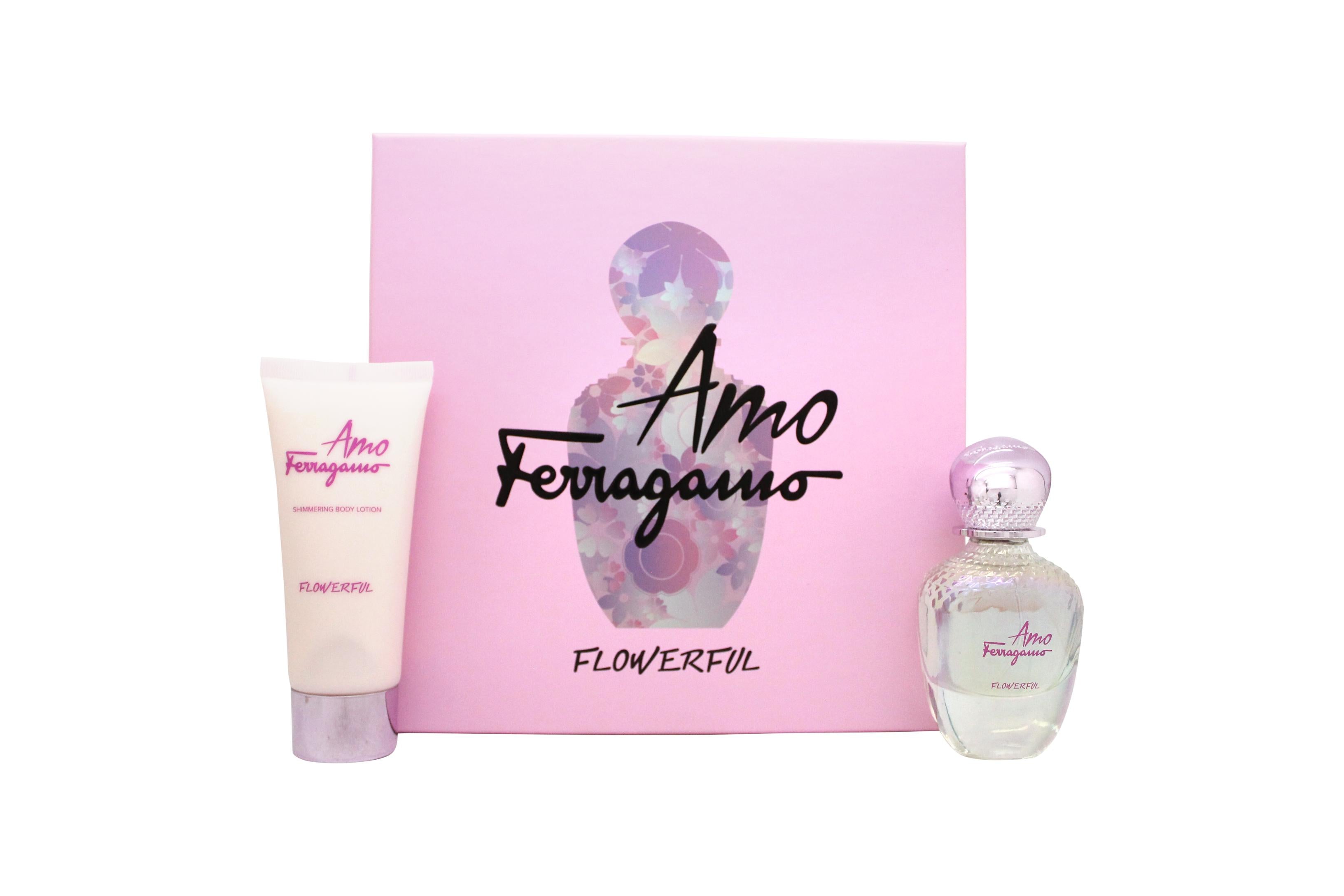 View Salvatore Ferragamo Amo Ferragamo Flowerful Gift Set 50ml EDT Spray 100ml Body Lotion information