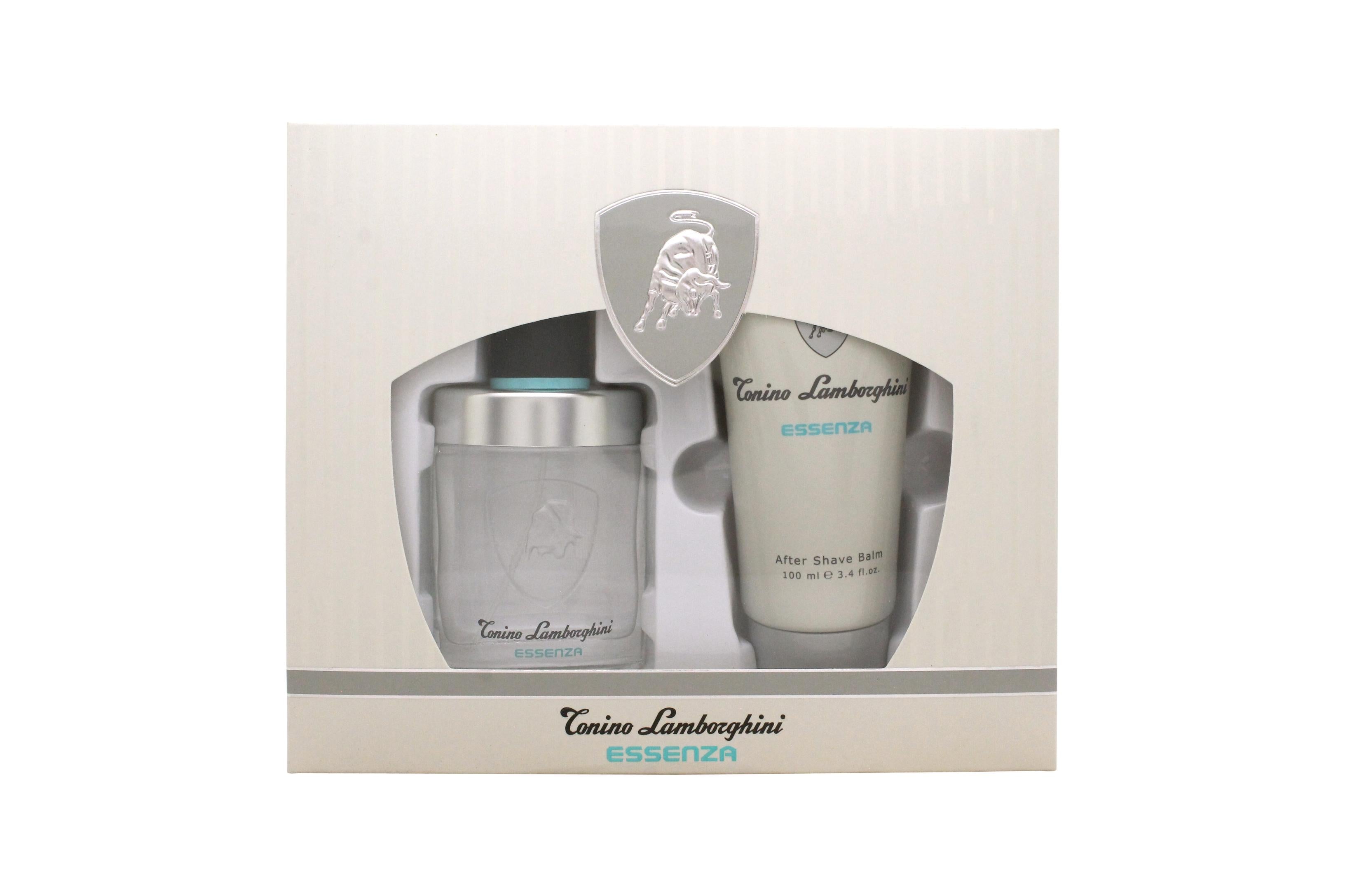 View Lamborghini Essenza Gift Set 40ml EDT 100ml Aftershave Balm information