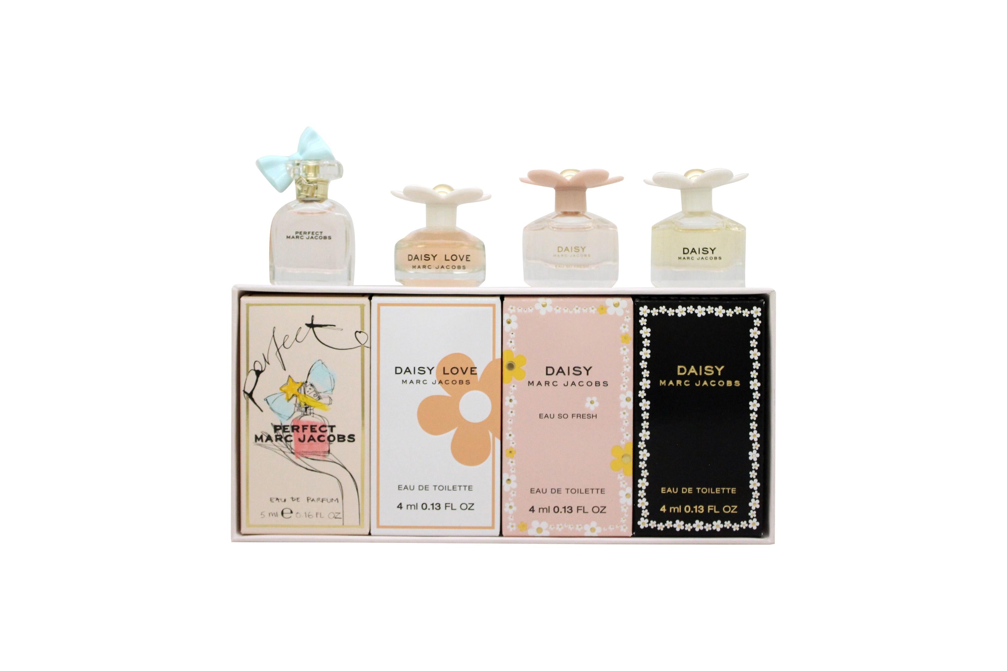 View Marc Jacobs Miniatures for Women Gift Set 4ml Daisy EDT 5ml Perfect EDP 4ml Daisy Love EDT 4ml Daisy Eau so Fresh EDT information