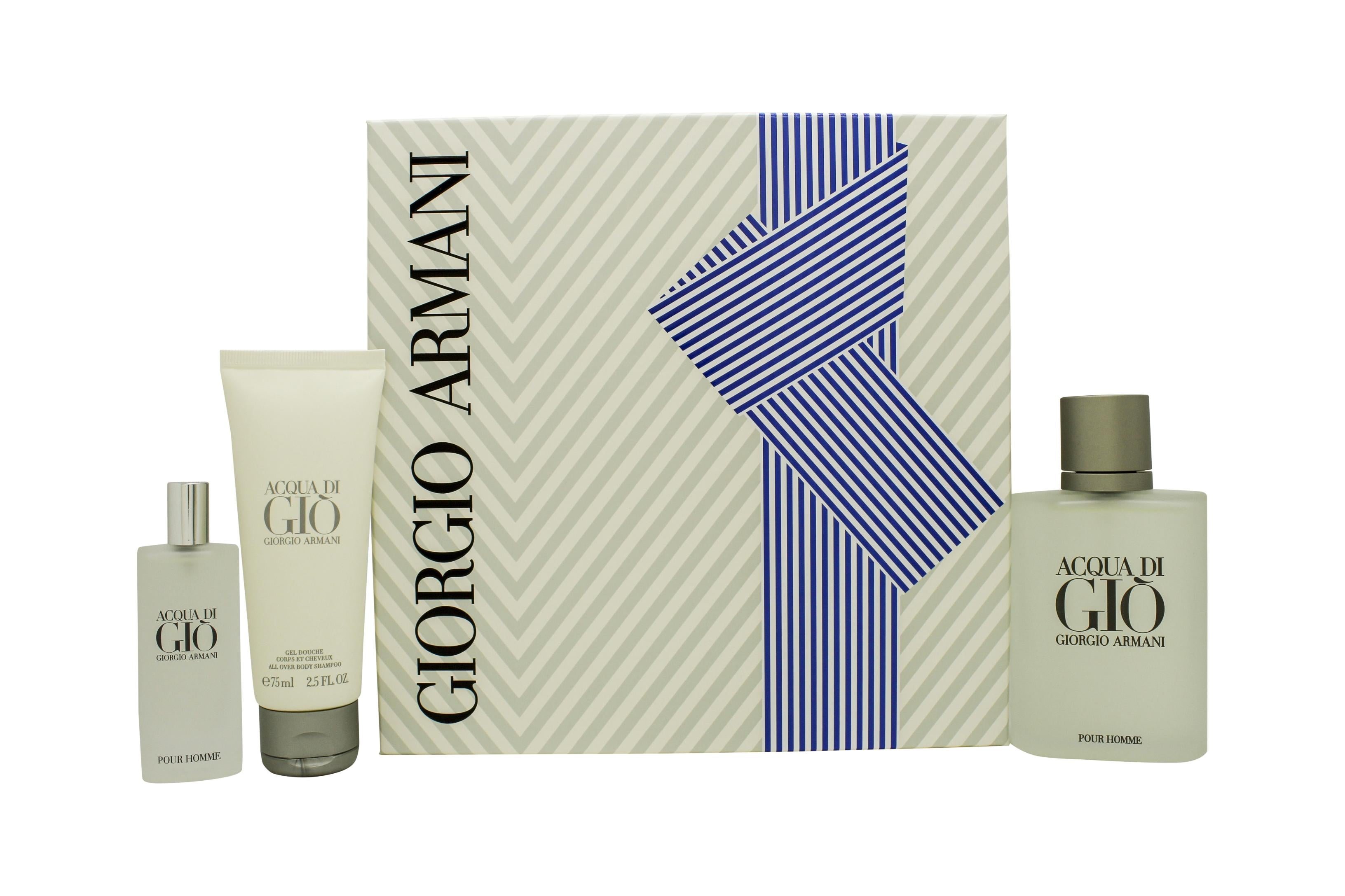 View Giorgio Armani Acqua Di Gio Gift Set 100ml EDT 75ml Shower Gel 15ml EDT information