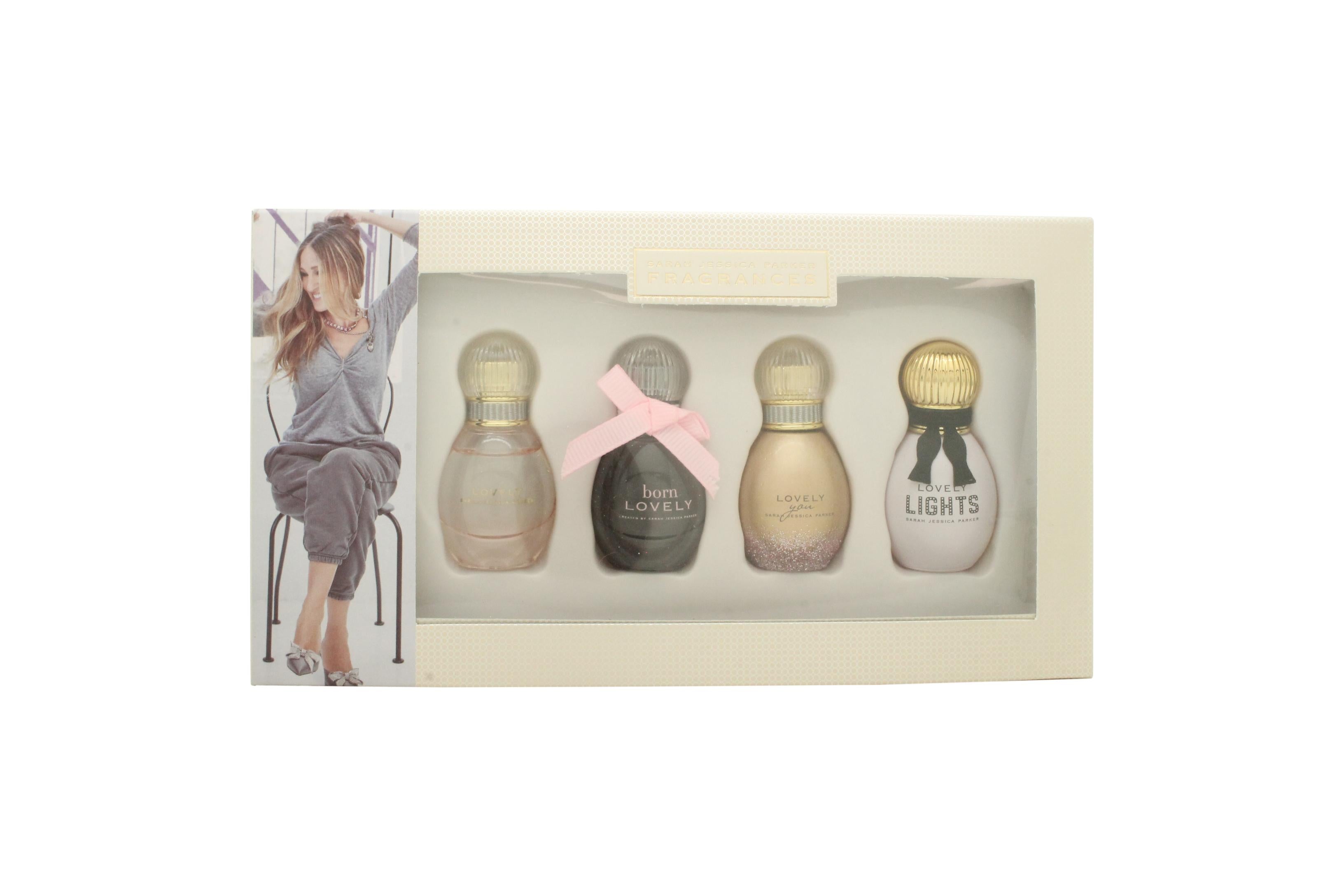 View Sarah Jessica Parker Miniatures Gift Set 5ml Born Lovely EDP 5ml Lovely EDP 5ml Lovely You EDP 5ml Lovely Lights EDP information