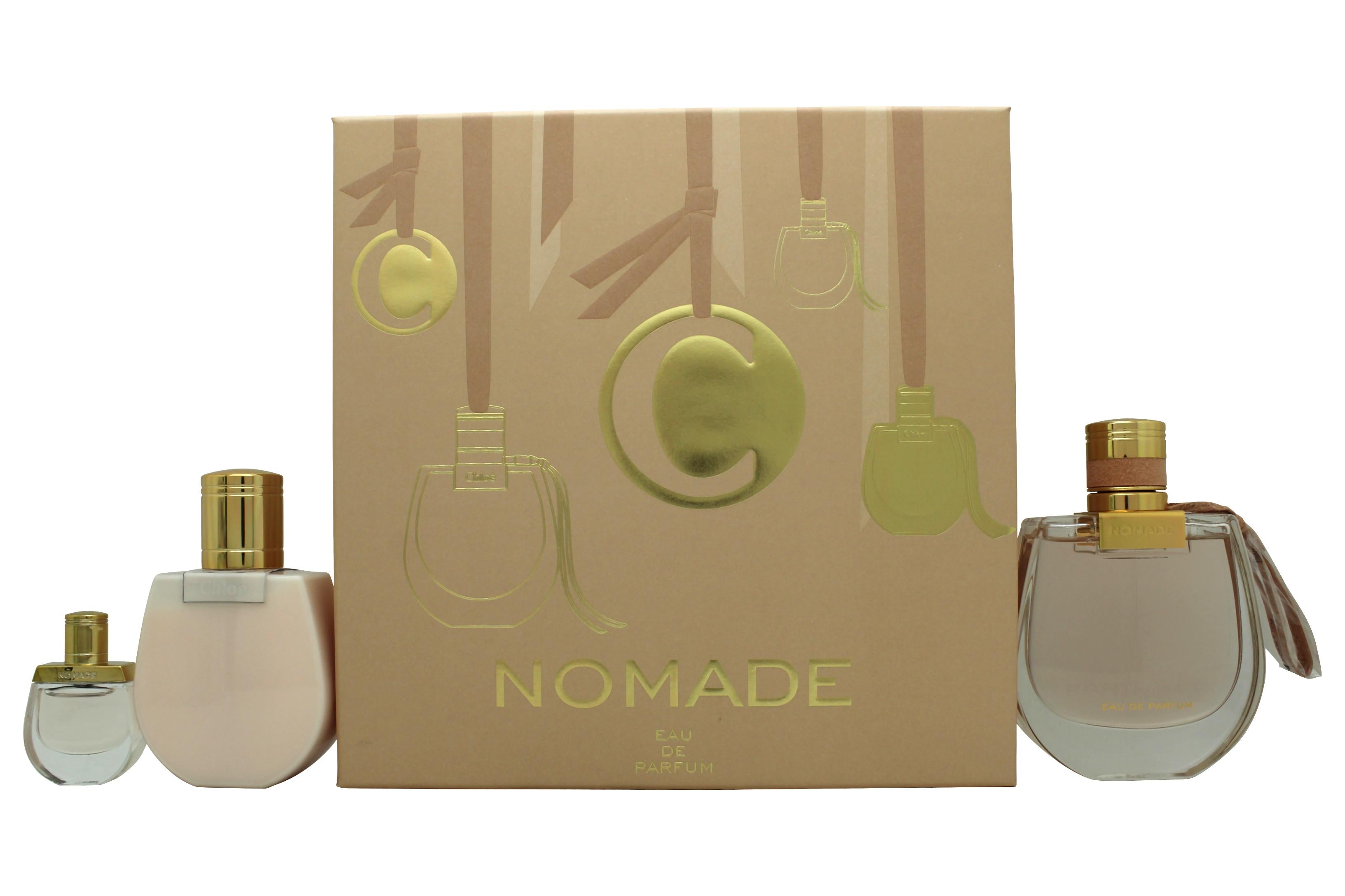 View Chloé Nomade Gift Set 75ml EDP 5ml EDP 100ml Body Lotion information